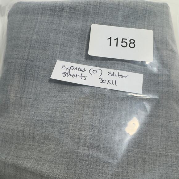 Stretch Gray Dress Shorts Bermuda Womens 0 Express Editor Business Casual Preppy - Picture 15 of 15